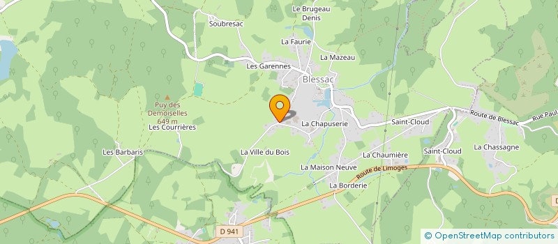 localisation de l'entreprise MONSIEUR PIERRE COULOT  BLESSAC