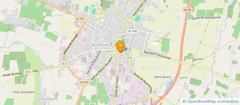 localisation de l'entreprise MONSIEUR PIERRE COUTURIER  BARBEZIEUX-SAINT-HILAIRE