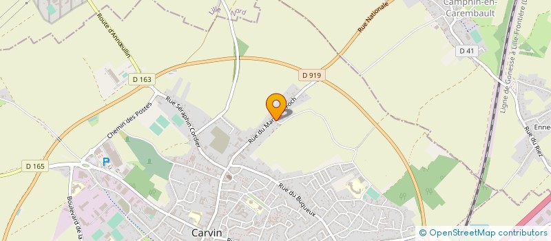 localisation de l'entreprise MONSIEUR PIERRE-DAMIEN LACOURTE  CARVIN
