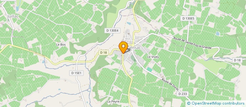 localisation de l'entreprise MONSIEUR PIERRE DE LAPOYADE  GENSAC