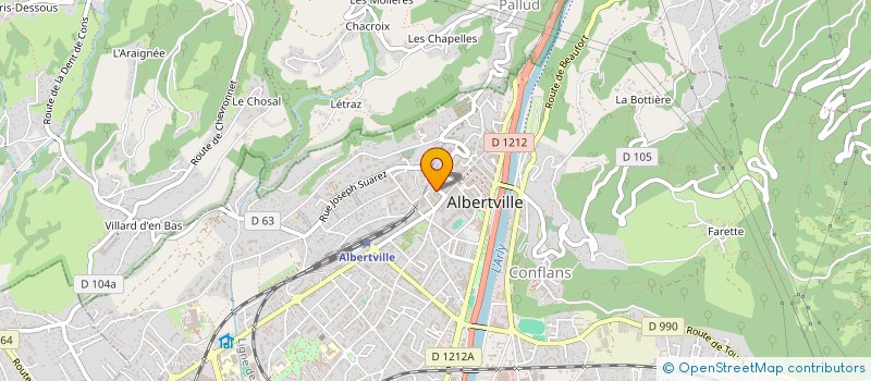 localisation de l'entreprise MONSIEUR PIERRE DEFRADAT à ALBERTVILLE