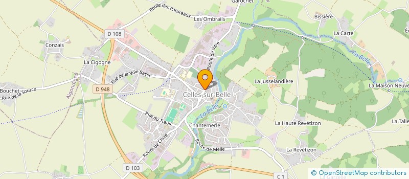 localisation de l'entreprise MONSIEUR PIERRE DELABALLE  CELLES-SUR-BELLE