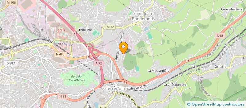 localisation de l'entreprise MONSIEUR PIERRE DELABRE  SAINT-ETIENNE