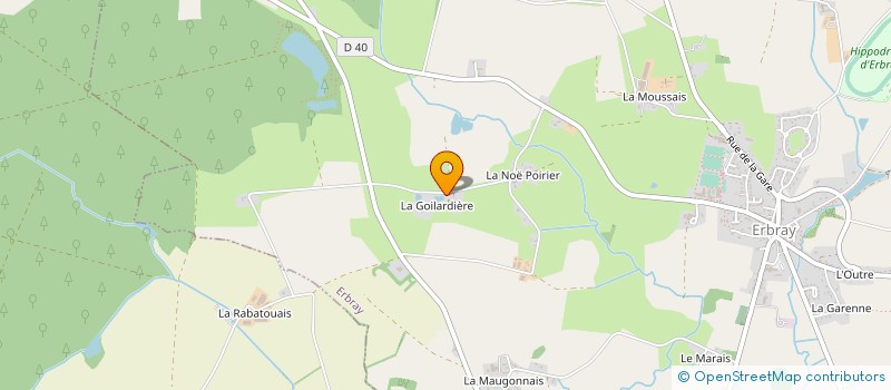 localisation de l'entreprise MONSIEUR PIERRE DELAUNAY à ERBRAY