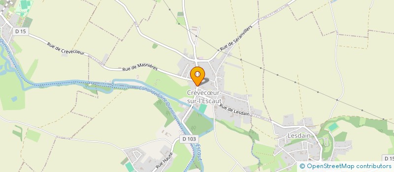 localisation de l'entreprise MONSIEUR PIERRE DELTOUR  CREVECUR-SUR-L'ESCAUT