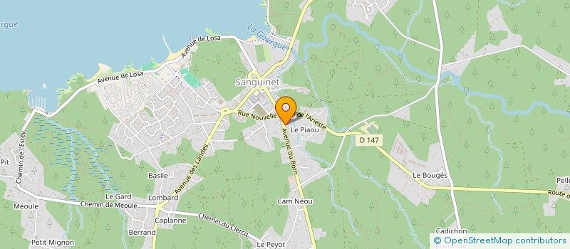 localisation de l'entreprise MONSIEUR PIERRE DENIS  SANGUINET