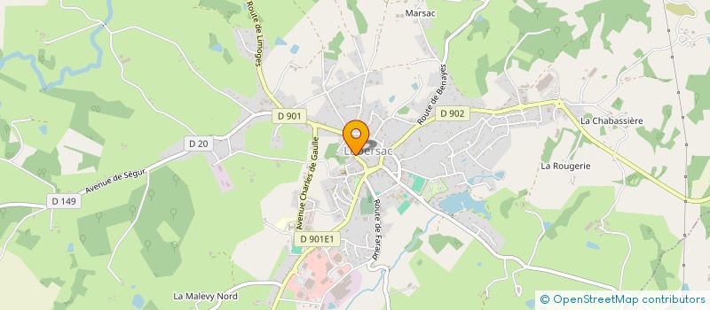 localisation de l'entreprise MONSIEUR PIERRE DENIS à LUBERSAC
