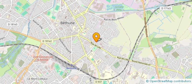 localisation de l'entreprise MONSIEUR PIERRE DERISBOURG  BETHUNE