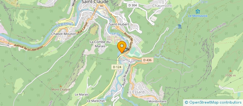 localisation de l'entreprise MONSIEUR PIERRE DES BORDES  SAINT-CLAUDE