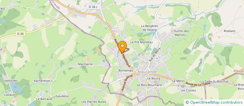 localisation de l'entreprise MONSIEUR PIERRE DESCHATRE à AIGURANDE