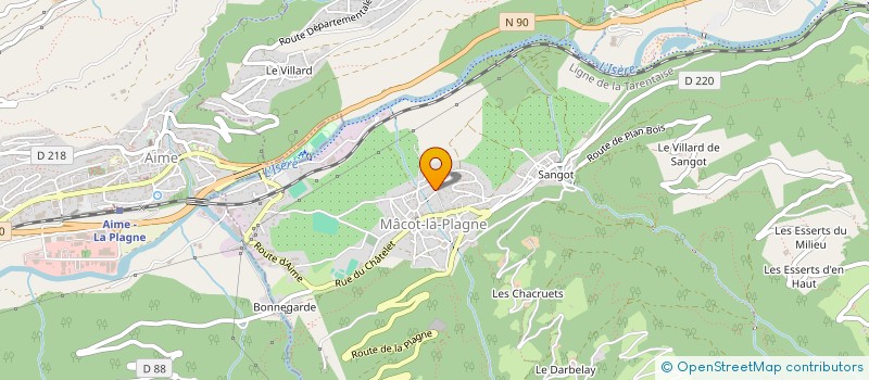 localisation de l'entreprise MONSIEUR PIERRE DESPREAUX  AIME-LA-PLAGNE