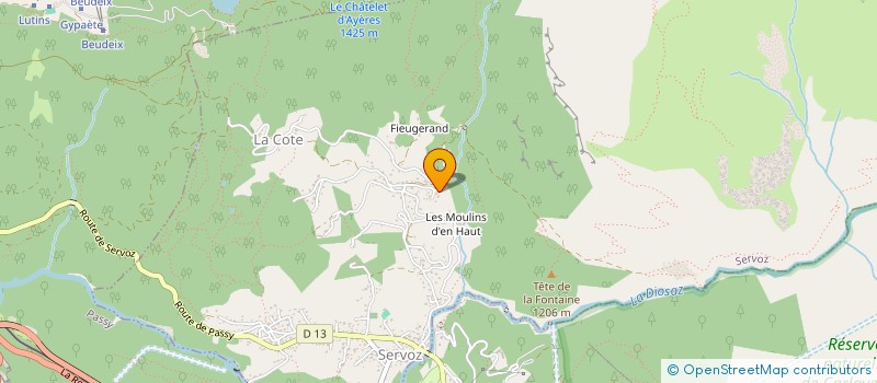 localisation de l'entreprise MONSIEUR PIERRE DEVILLAZ GENOUX  SERVOZ