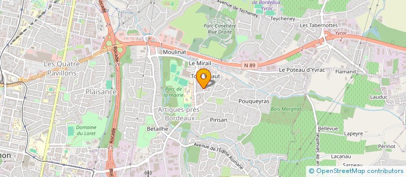 localisation de l'entreprise MONSIEUR PIERRE DEYA  ARTIGUES-PRES-BORDEAUX