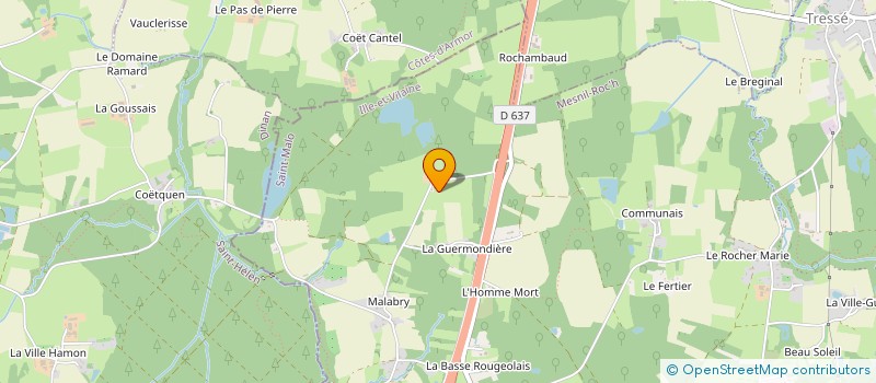 localisation de l'entreprise MONSIEUR PIERRE DIEULESAINT  MESNIL-ROC'H