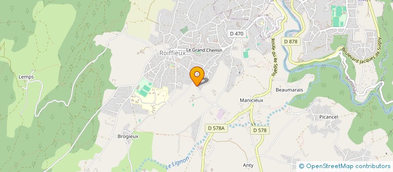 localisation de l'entreprise MONSIEUR PIERRE DIGONNET  ROIFFIEUX