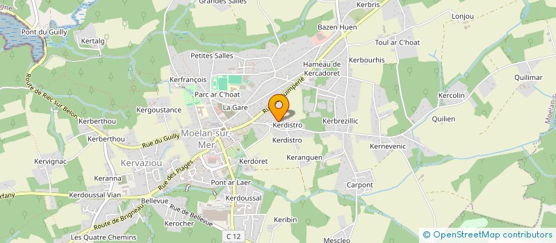 localisation de l'entreprise MONSIEUR PIERRE DIQUELOU  QUIMPERLE