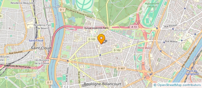 localisation de l'entreprise MONSIEUR PIERRE-DOMINIQUE TRIOULAIRE  BOULOGNE-BILLANCOURT