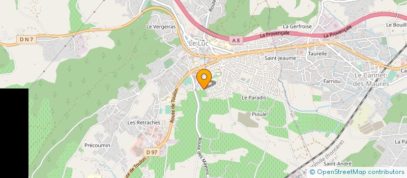 localisation de l'entreprise MONSIEUR PIERRE DRAGONE  LE LUC