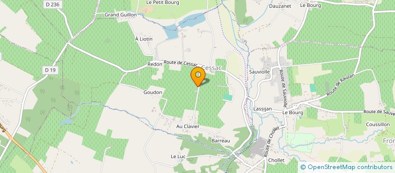 localisation de l'entreprise MONSIEUR PIERRE DULUGAT  CESSAC