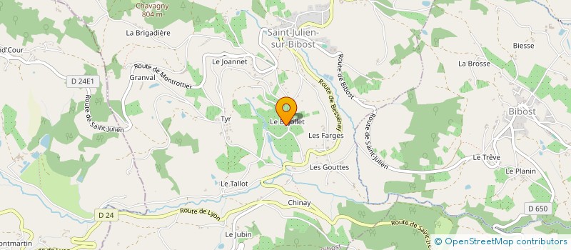 localisation de l'entreprise MONSIEUR PIERRE DUTOUR  SAINT-JULIEN-SUR-BIBOST