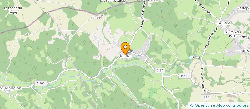 localisation de l'entreprise MONSIEUR PIERRE EDOUARD ZANGHIERI  MILHAC