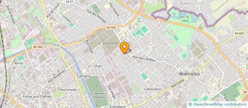 localisation de l'entreprise MONSIEUR PIERRE EMERY  WATTRELOS