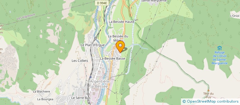 localisation de l'entreprise MONSIEUR PIERRE FAYE à L'ARGENTIERE-LA-BESSEE