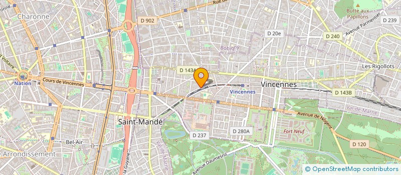 localisation de l'entreprise MONSIEUR PIERRE FERNANDEZ  VINCENNES