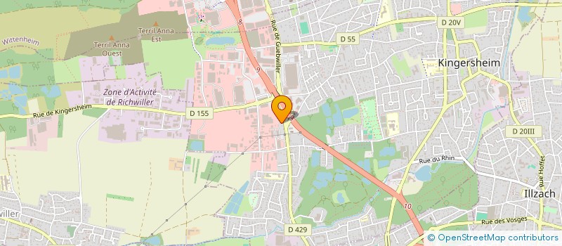 localisation de l'entreprise MONSIEUR PIERRE FESSELET  KINGERSHEIM