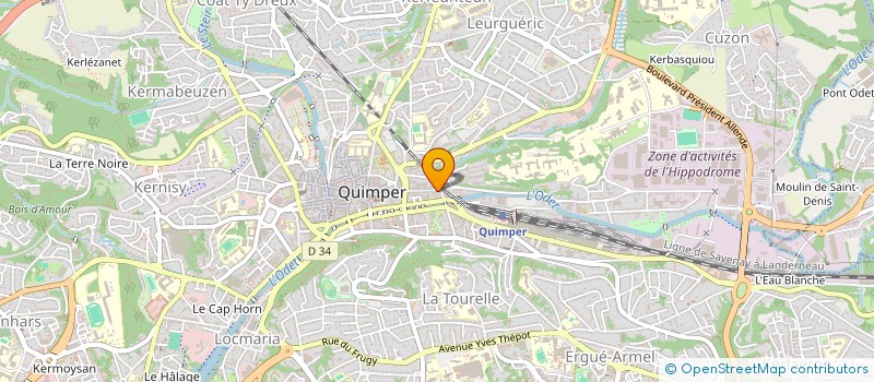 localisation de l'entreprise MONSIEUR PIERRE FEUNTEUN à QUIMPER