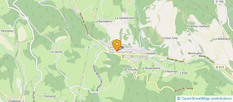 localisation de l'entreprise MONSIEUR PIERRE FONSALAS  SAINT-CLEMENT-SUR-VALSONNE