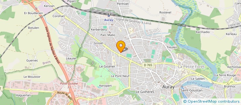 localisation de l'entreprise MONSIEUR PIERRE FOUILLARON à AURAY