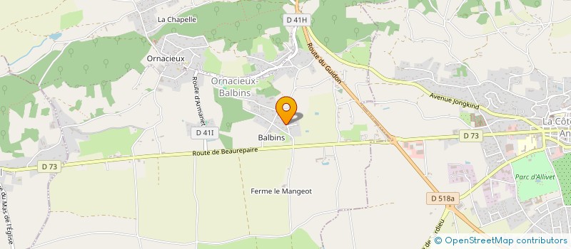 localisation de l'entreprise MONSIEUR PIERRE FOURMENTIN  ORNACIEUX-BALBINS