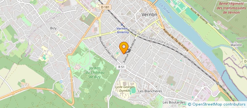 localisation de l'entreprise MONSIEUR PIERRE FRANCESCHINA  VERNON