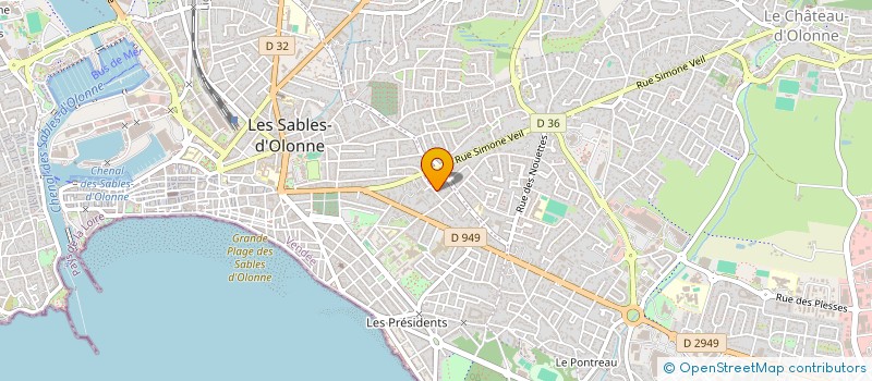 localisation de l'entreprise MONSIEUR PIERRE FRESNEAU à LES SABLES D'OLONNE