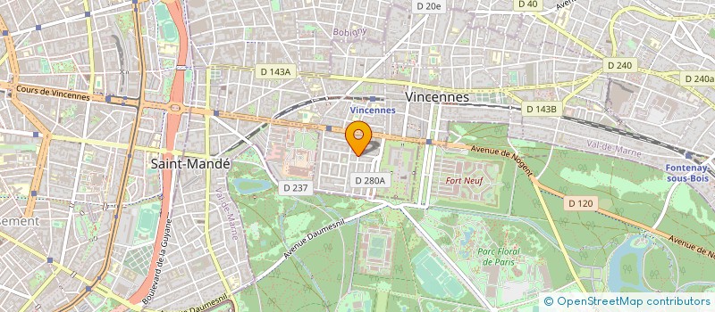 localisation de l'entreprise MONSIEUR PIERRE FUZEAU à VINCENNES