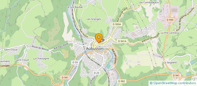 localisation de l'entreprise MONSIEUR PIERRE GABIACHE à AUBUSSON