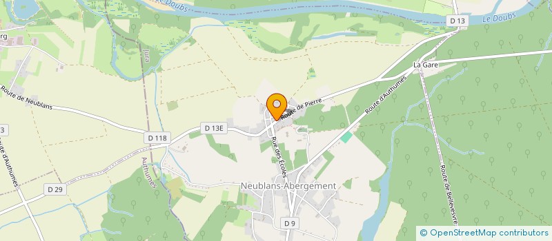 localisation de l'entreprise MONSIEUR PIERRE GAGNERET  NEUBLANS-ABERGEMENT