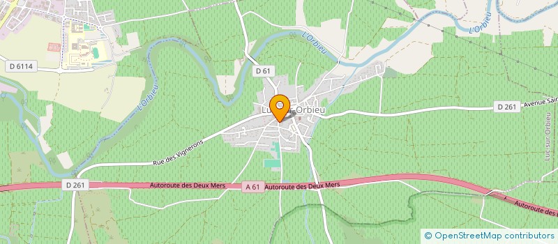 localisation de l'entreprise MONSIEUR PIERRE GALINIER  LUC-SUR-ORBIEU