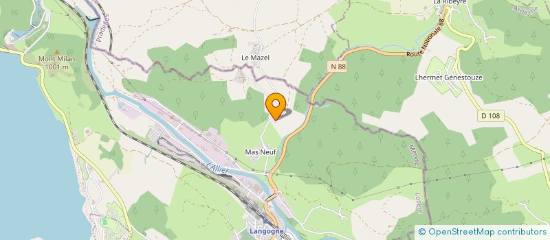 localisation de l'entreprise MONSIEUR PIERRE GALLON à LANGOGNE