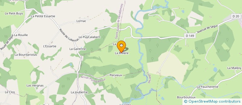 localisation de l'entreprise MONSIEUR PIERRE GARDETTE  LUBERSAC