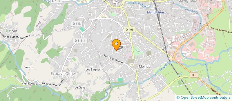 localisation de l'entreprise MONSIEUR PIERRE GARREAUD  MONTBRISON