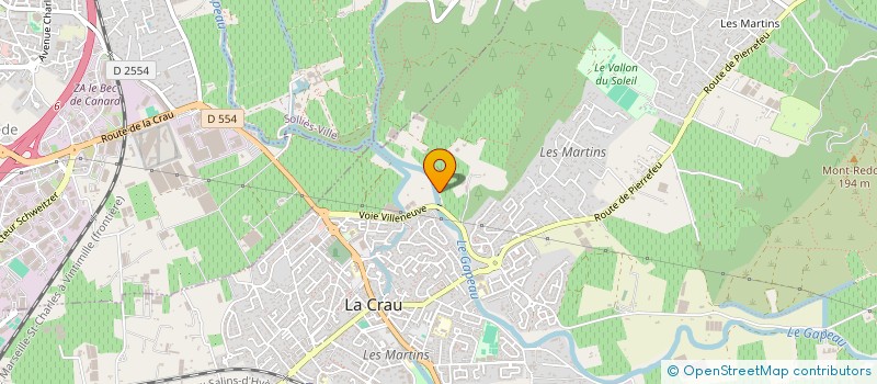 localisation de l'entreprise MONSIEUR PIERRE GASPERINI à LA CRAU