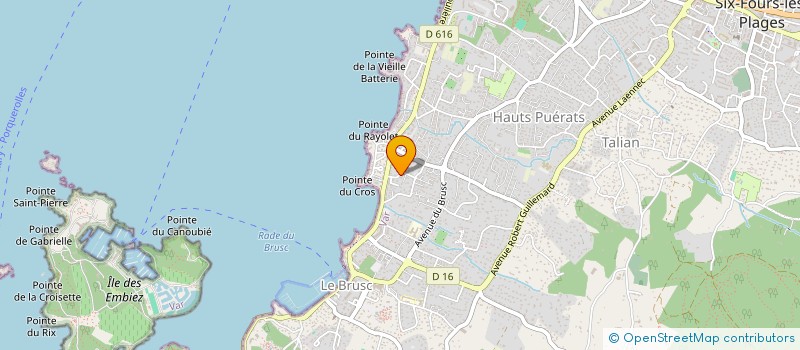 localisation de l'entreprise MONSIEUR PIERRE GAUTHIER à SIX-FOURS-LES-PLAGES