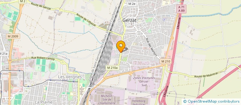 localisation de l'entreprise MONSIEUR PIERRE GAYTE  GERZAT