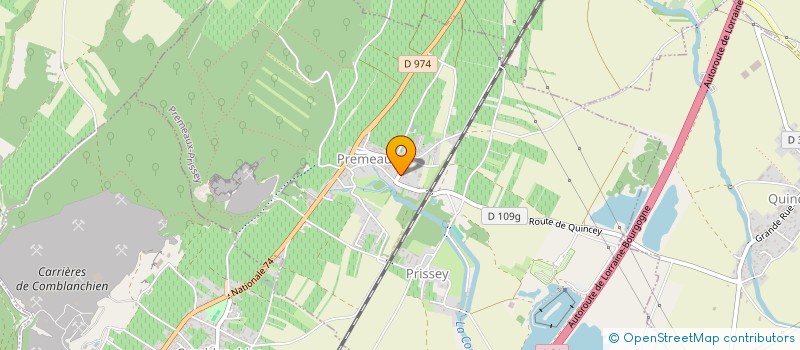 localisation de l'entreprise MONSIEUR PIERRE GEORGEL  PREMEAUX-PRISSEY