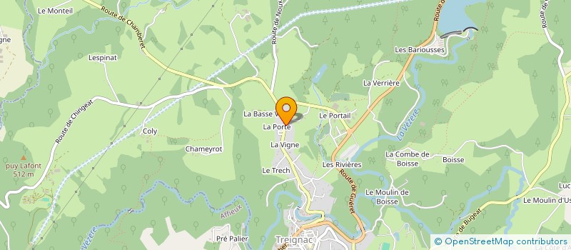 localisation de l'entreprise MONSIEUR PIERRE GILHODES  TREIGNAC