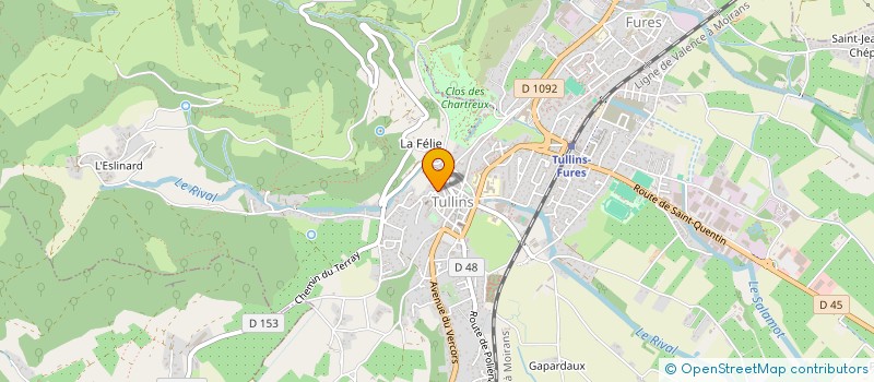 localisation de l'entreprise MONSIEUR PIERRE GIORDANO  TULLINS