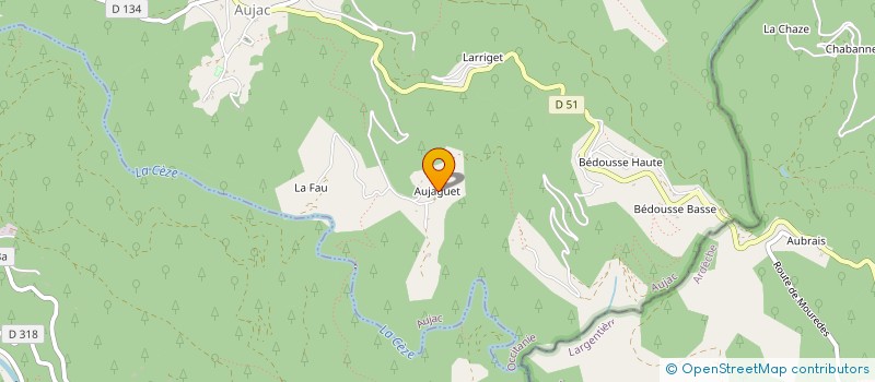 localisation de l'entreprise MONSIEUR PIERRE GIRAUD-HERAUD  AUJAC