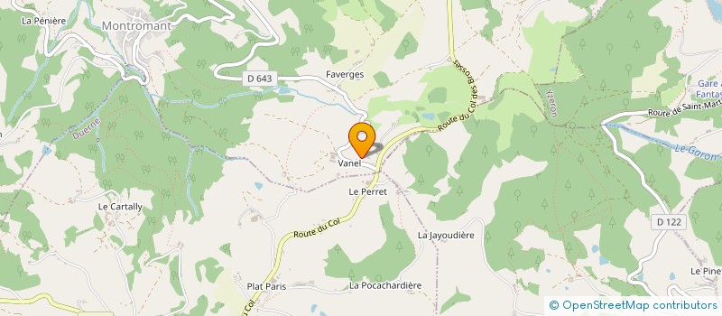 localisation de l'entreprise MONSIEUR PIERRE GIROUD à MONTROMANT